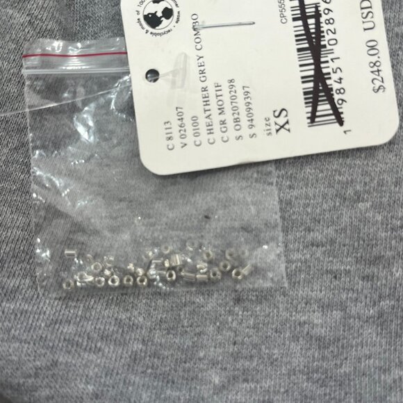 🔥Free People Encrusted Hooded Sweatshirt, XS, Heather Grey Combo // NWT🔥 - Picture 11 of 11